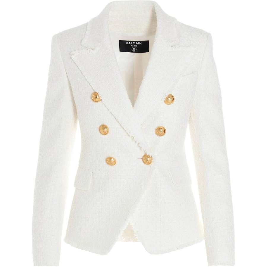 BALMAIN BALMAIN Business Suits Women's White Suit Collar Moderate