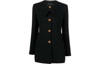 VERSACE 【Previous Season】keyhole-neck fitted blazer