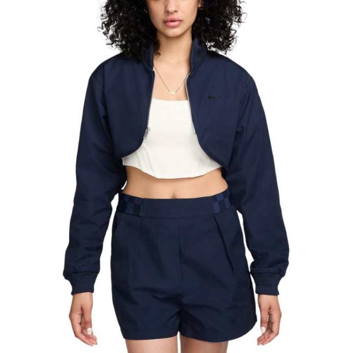 Nike Nike Cropped Full Zip Jacket For Jackets & Coats Women's Marine Blue
