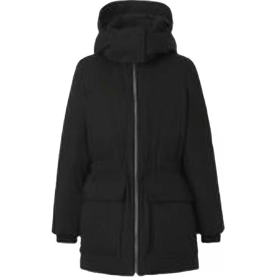 Burberry Coats Women's Black Hooded Moderate Straight Fit