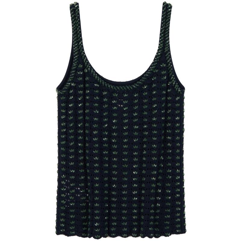 Calvin Klein Camisoles Women's CEF Navy Blue U Neck Moderate Straight Fit