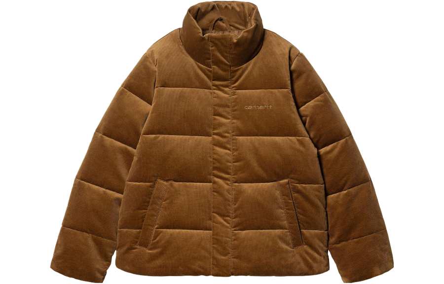 Carhartt WIP Jackets Women's Brown Stand Collar Moderate Straight Fit