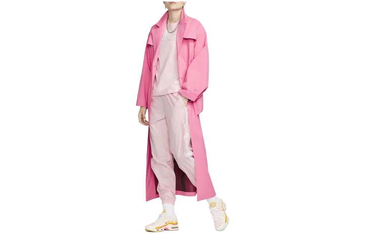 Nike Nike Coats Women's Pink Lapel Moderate Straight Fit