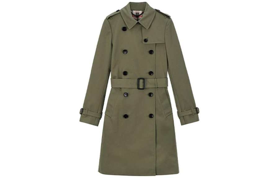 Burberry Coats Women's Khaki Moderate Straight Fit