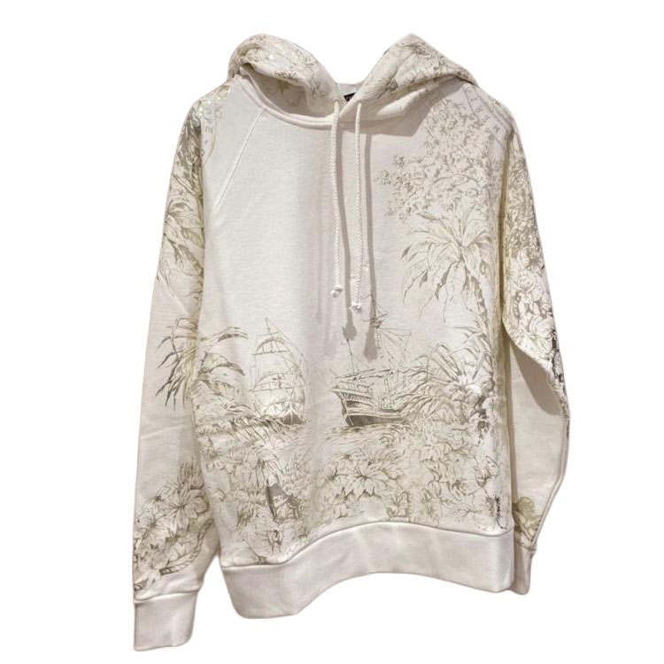 DIOR Sweatshirts Women's White Hooded Moderate Regular
