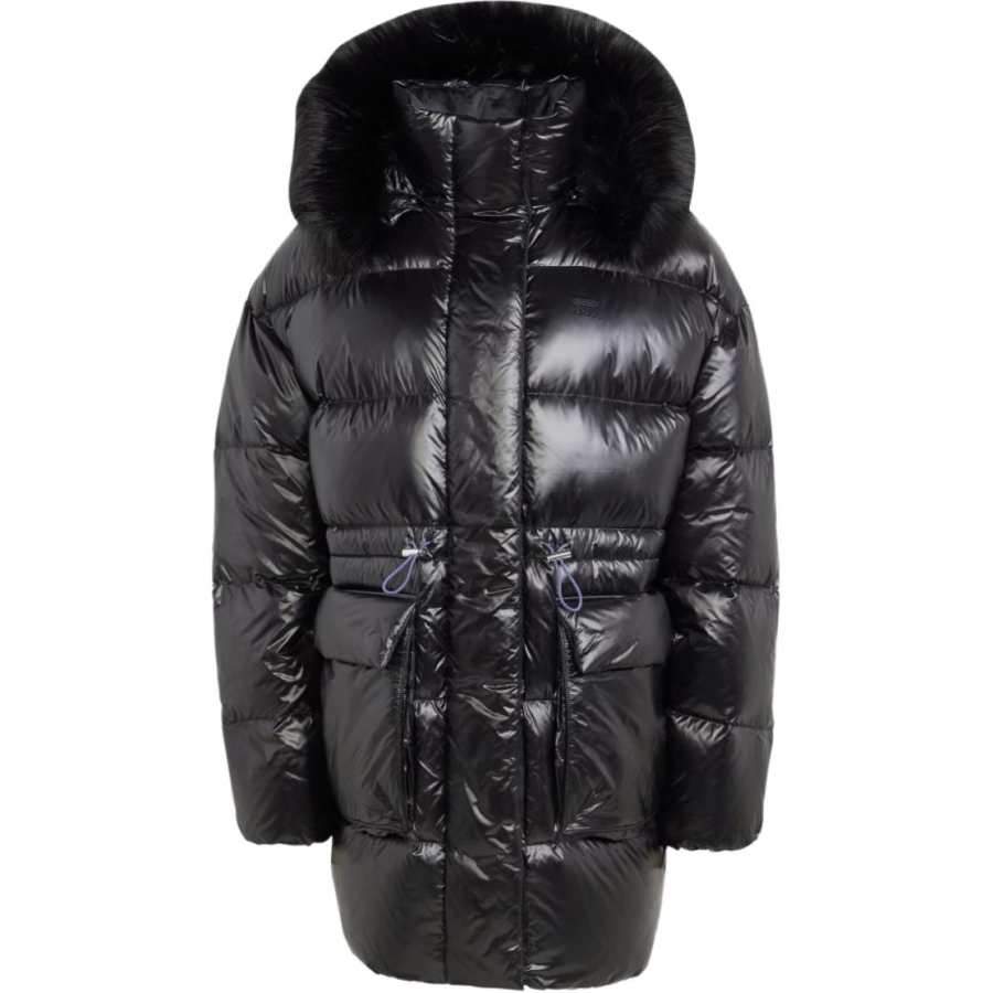 Adidas Originals PUFFED LONG FUR Down Jacket Women's Black