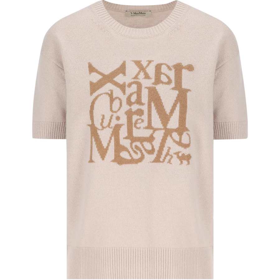 'S MAX MARA 'S MAX MARA Logo Intarsia Crewneck Top