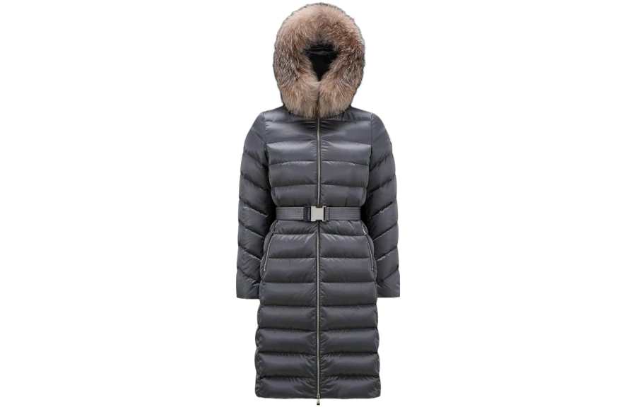Moncler Down Jackets Women's Gray Hooded Moderate