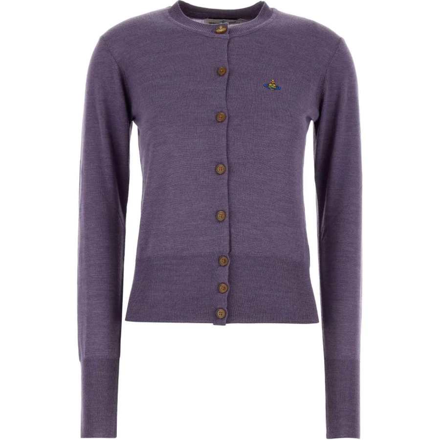 Vivienne Westwood Logo Embroidered Knitted Cardigan