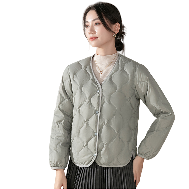 YALU Down Jackets Women's V Neck Lightweight Other