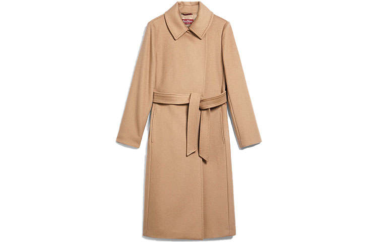 MaxMara Studio MaxMara Studio Coats Women's Camel Lapel Moderate Straight Fit