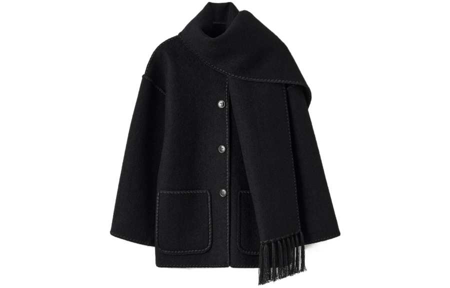 TOTEME Embroidered Fringed Oversized Jacket