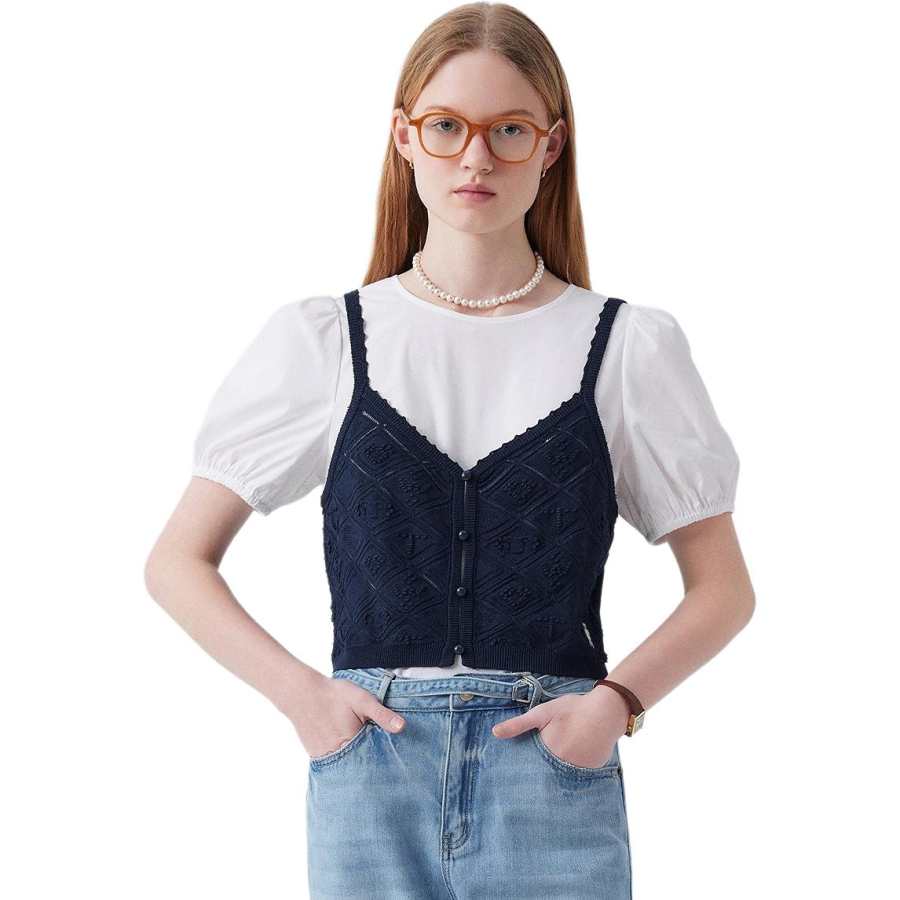 Teenie Weenie Shirt Women's Navy Blue
