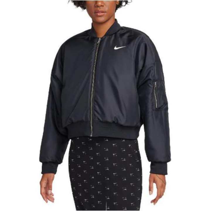 Nike Nike Chamarra Bomber De Piel Sintética Reversible Para Mujer Jacket Women's Black