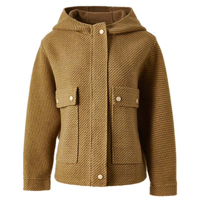 ELLE Coats Women's Lapel Moderate Straight Fit