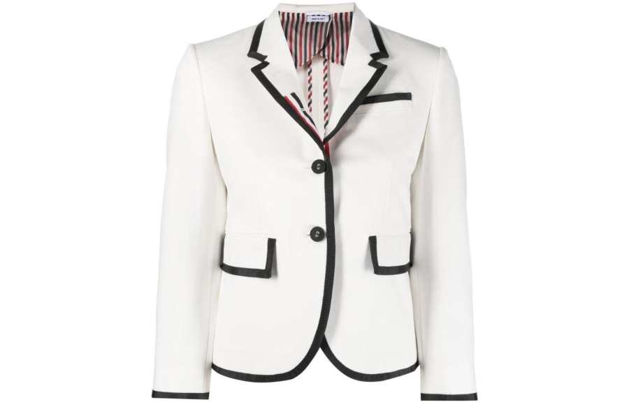 THOM BROWNE Thom Browne grosgrain ribbon-trim blazer