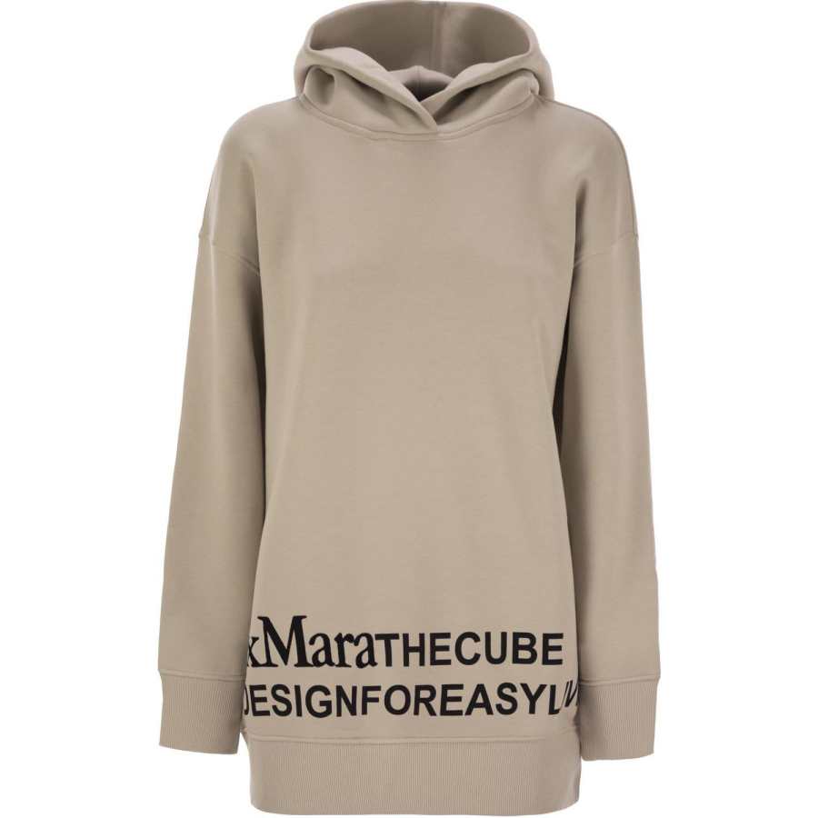 'S MAX MARA Felpa Logo Detailed Long Sleeved Hoodie