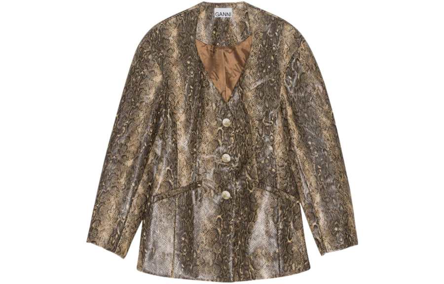 GANNI Snake Fitted Blazer 'Snake Starfish'