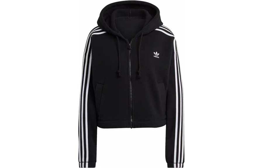 Adidas adidas Women's Fleece Hooded Zip-up Jacket Black