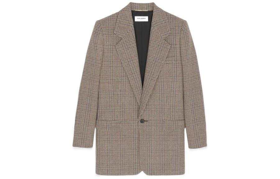SAINT LAURENT 【Previous Season】houndstooth-pattern blazer