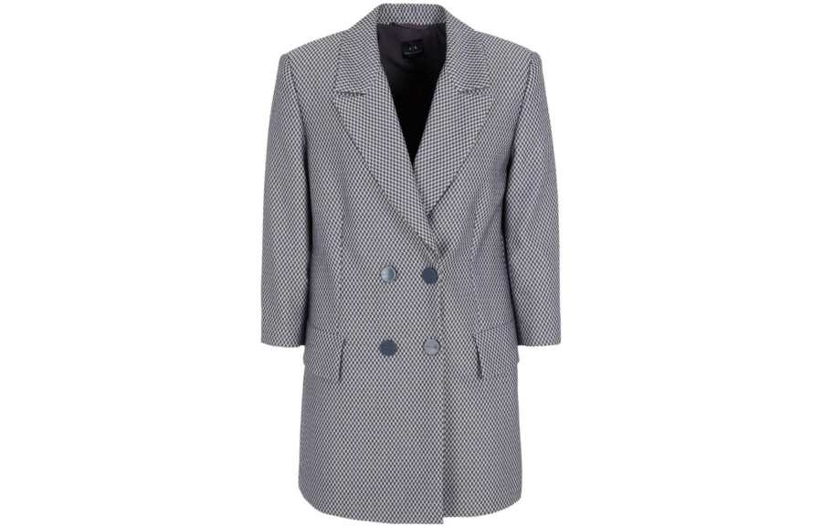 ARMANI EXCHANGE Business Suits Women's Navy Suit Collar Moderate Other