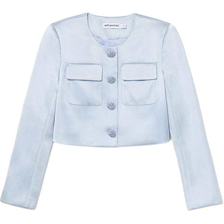 Self-portrait Self portrait Jackets & Coats Women's Misty Blue