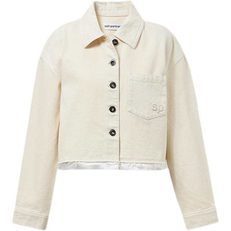 Self-portrait Self portrait Jacket Women's Ivory White