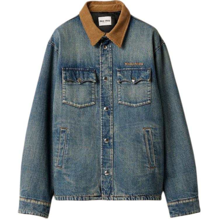 MIU MIU FW24 Down Jacket Women's Blue