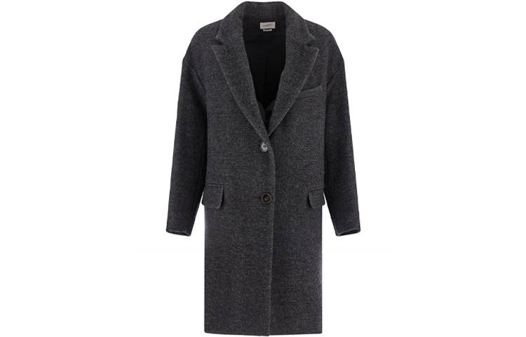 ISABEL MARANT Coats Women's Gray Suit Collar Moderate
