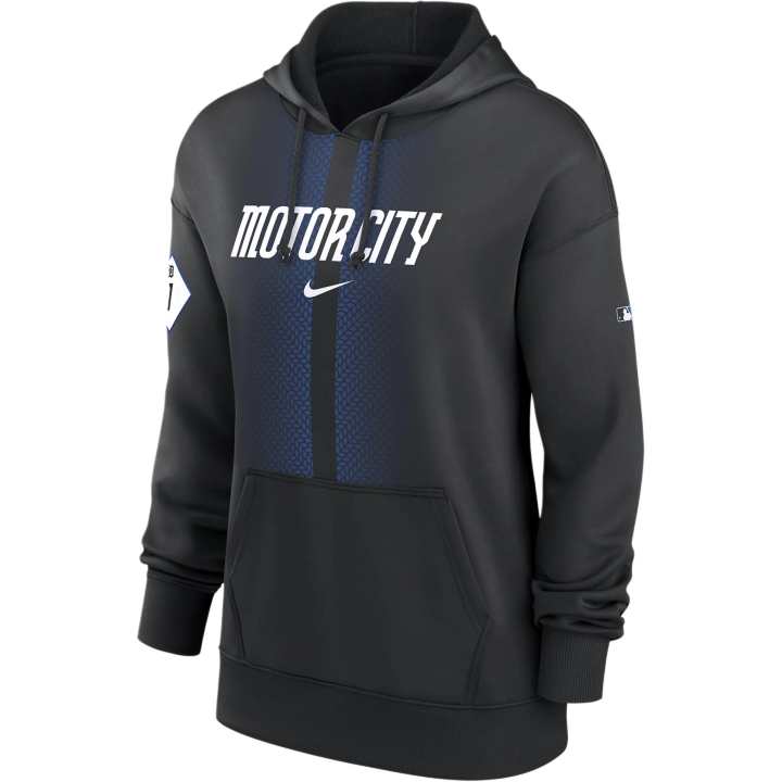 Nike Nike x MLB Detroit Tigers Authentic Collection City Connect Practice Sweatshirt Women's Marine Blue