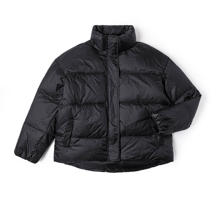 Lee Lee Down Jackets Women's Black Stand Collar Quilted Down Jacket