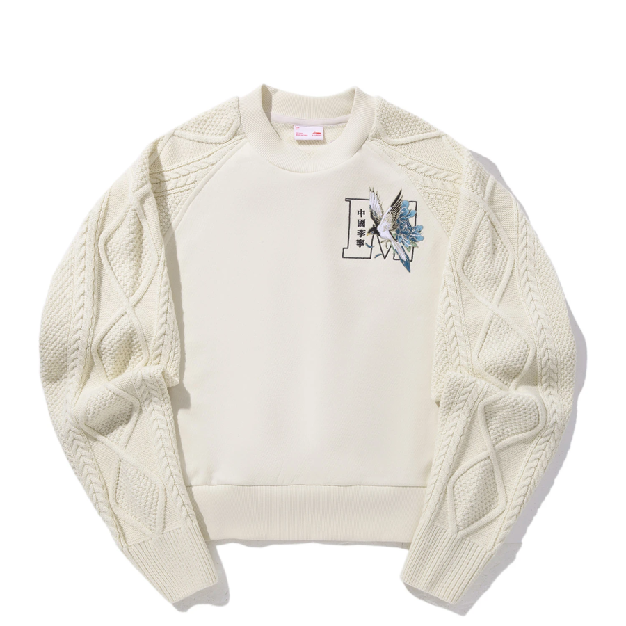 Li-Ning Li Ning x MEDM Sweatshirt Women's Xuan Paper White
