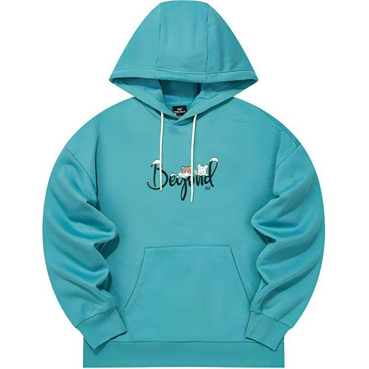 361° Hooded Fleece Lined Thermal Loose Fit Pullover Sweatshirt Women's E Blue