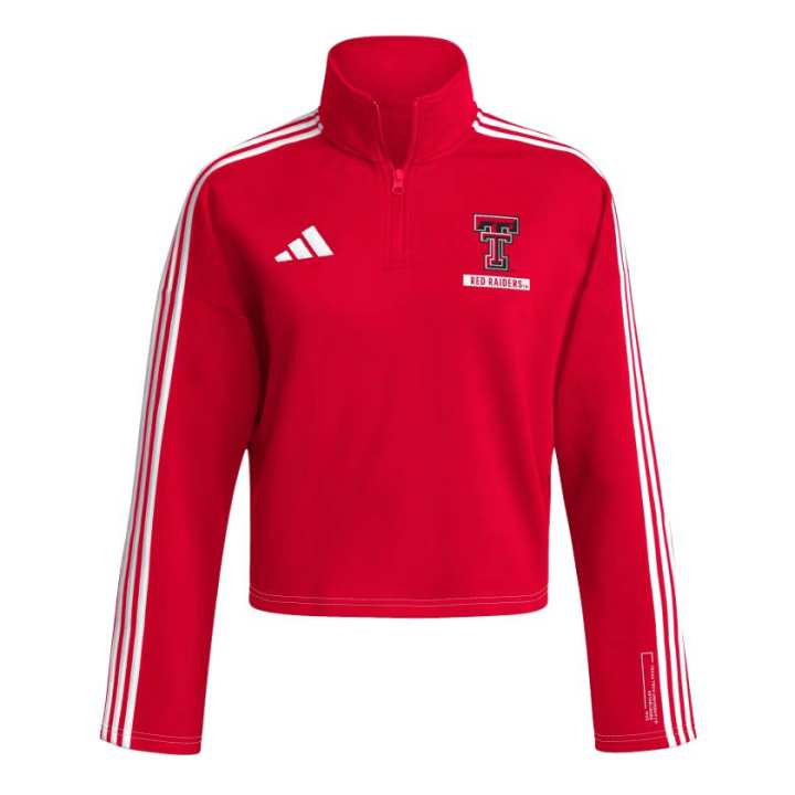 Adidas Adidas TEXAS TECH 3 STRIPES COVER UP Sweatshirt Women's Red