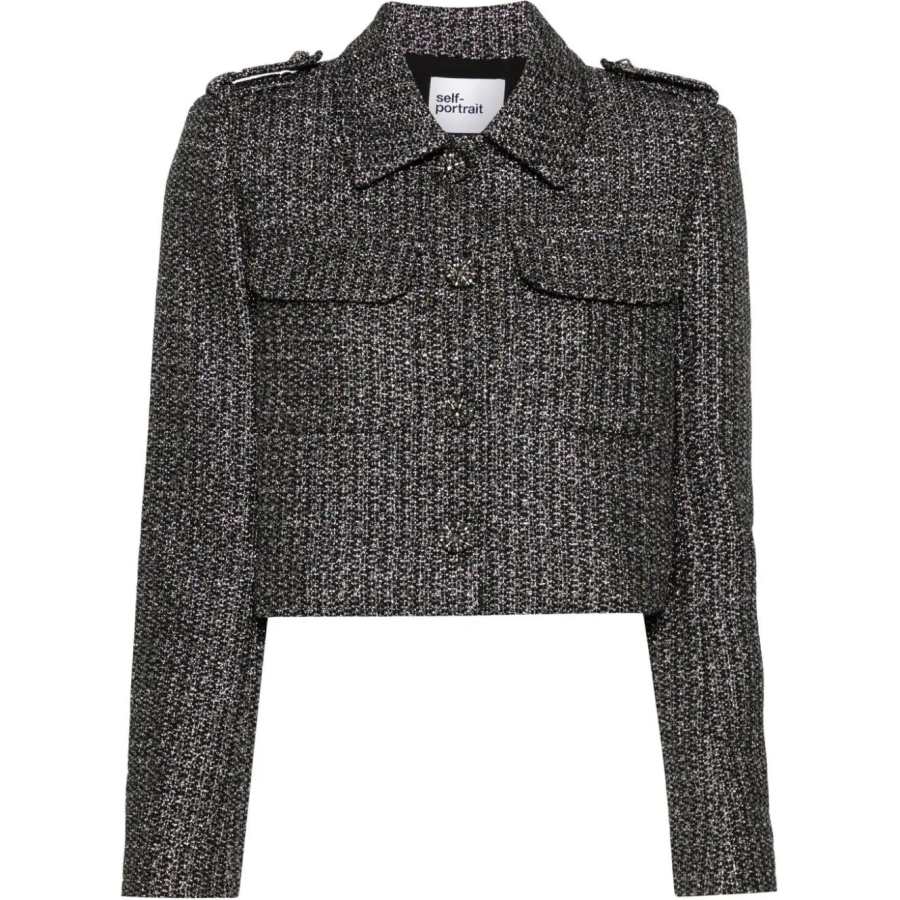 Self-portrait Self portrait Metallic Boucle Jacket