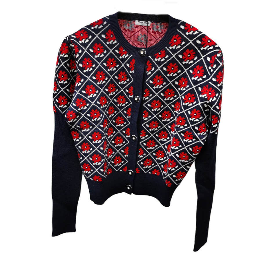 MIU MIU Knitwear Women's Red Crew Neck Moderate