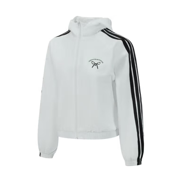 Adidas Adidas Jackets Women's White Hooded Non Detachable Moderate Other