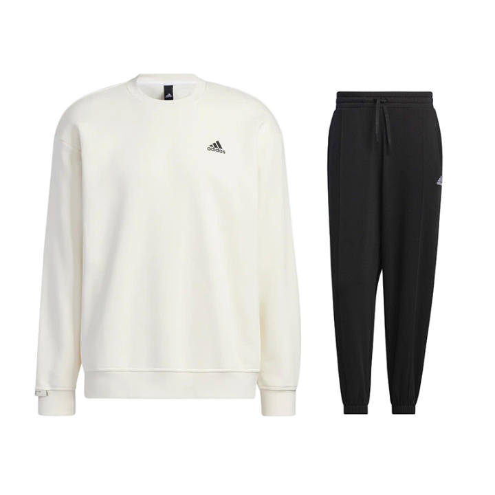 Adidas Adidas Casual Sportswear Men's Crew Neck Thickened And Fleece Lined