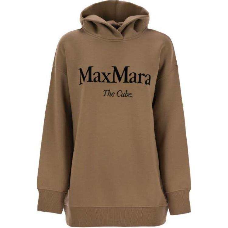 'S MAX MARA Felpa Logo Detailed Long Sleeved Hoodie