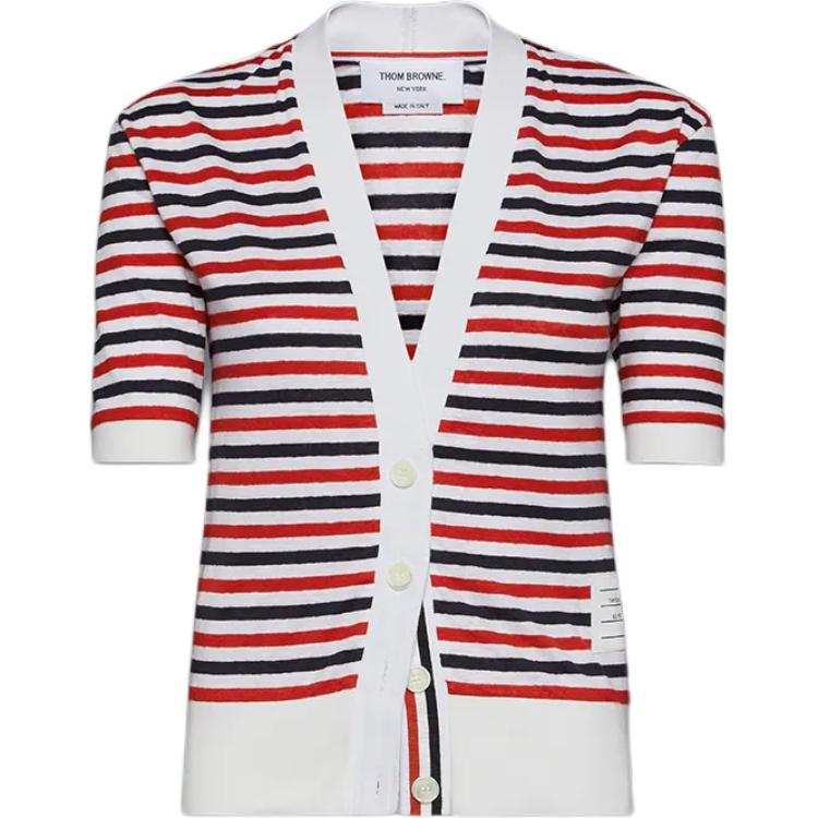 THOM BROWNE Thom Browne striped linen cardigan