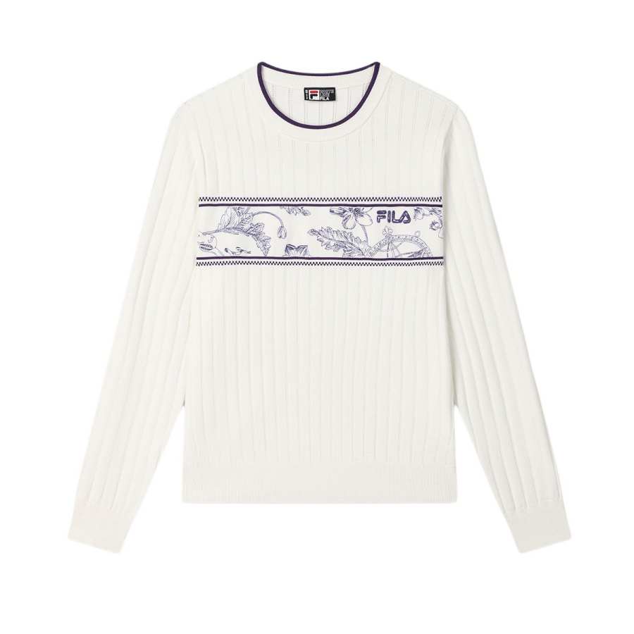 FILA Heritage Knitwear Women's Light Beige White