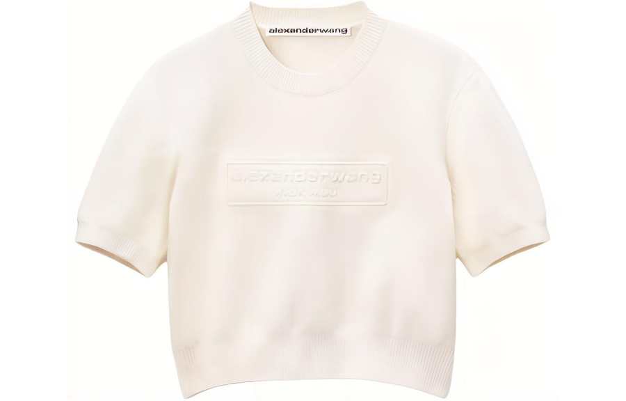 Alexander Wang Alexander Wang Logo Embossed Ribbed Jumper
