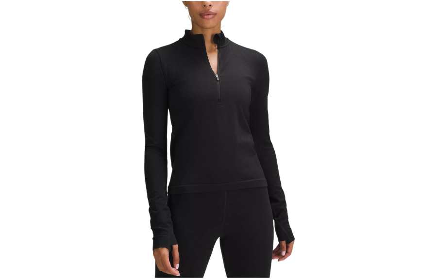Lululemon Lululemon Merino Wool Blend Base Layer Half Zip Shirt Women's