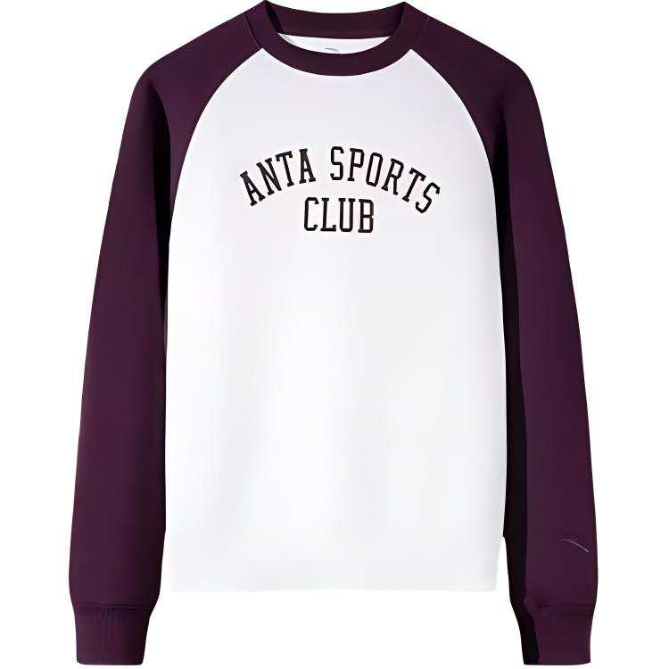 Anta Life Collection Sweatshirt Women's Ivory White/Preserved Plum Purple