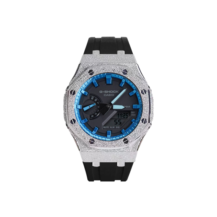CASIO CASIO Custom Collection Quartz Movement Fluoroelastomer Strap Watch Unisex Black Dial