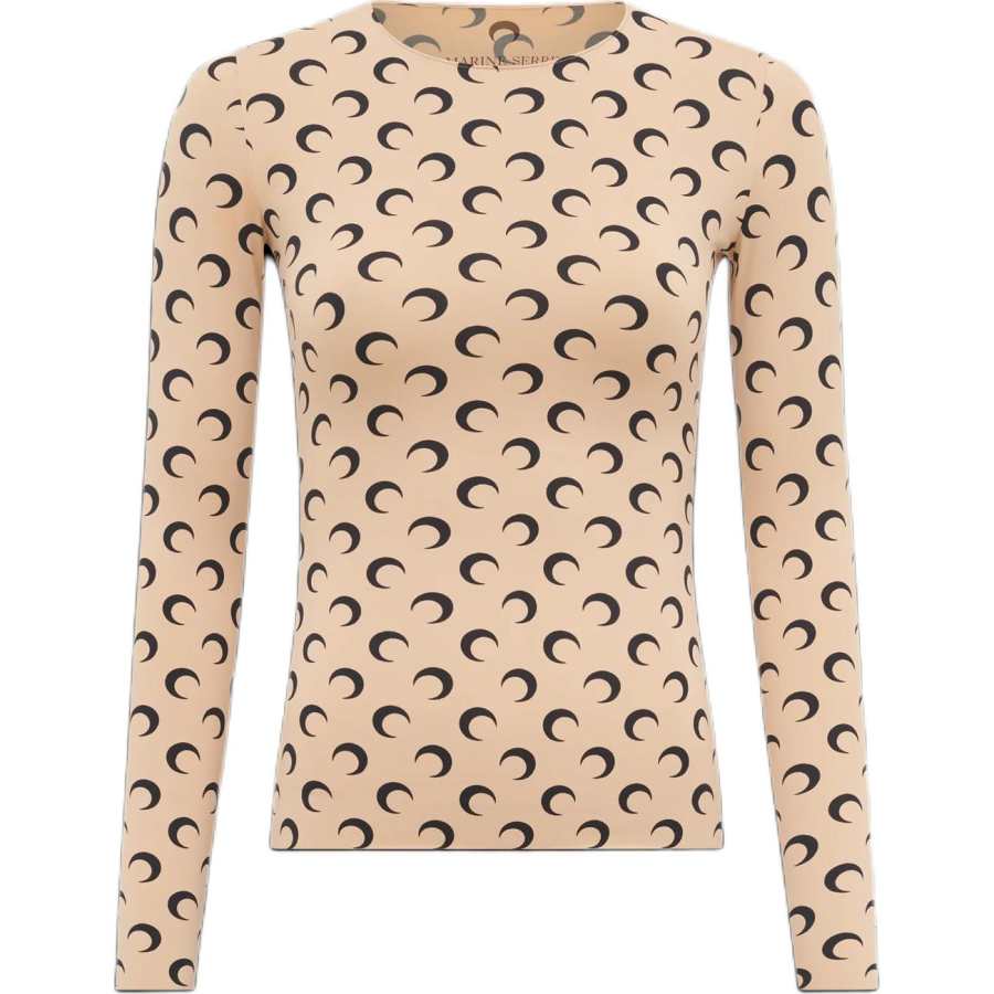 Marine Serre Moon Printed Crewneck T Shirt