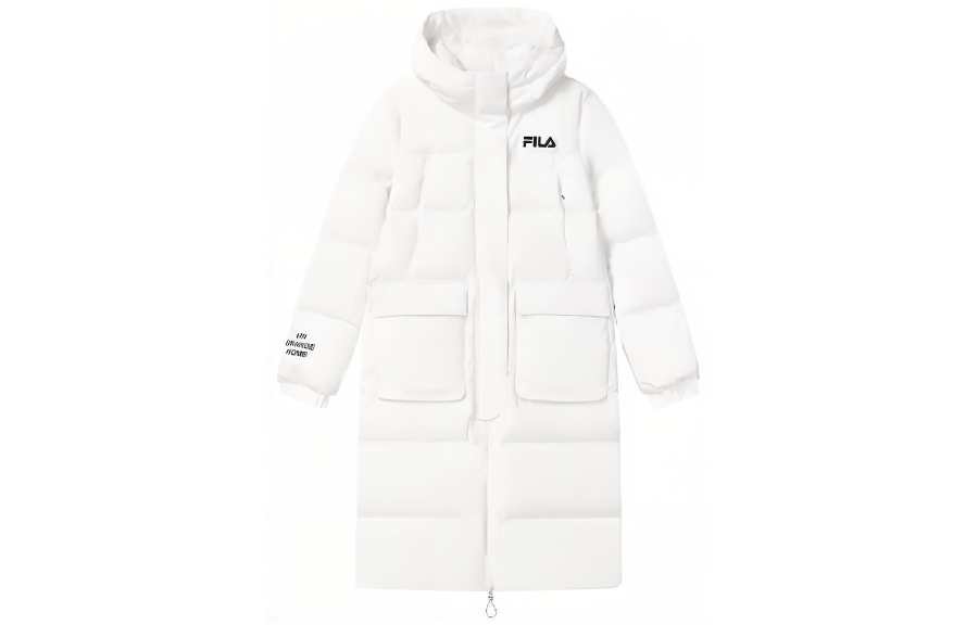 FILA Down Jackets Women's White Hooded Moderate Other