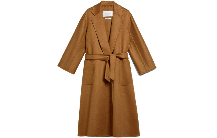 MaxMara Labbro Series Coats Women's Umber Suit Collar Moderate Straight Fit