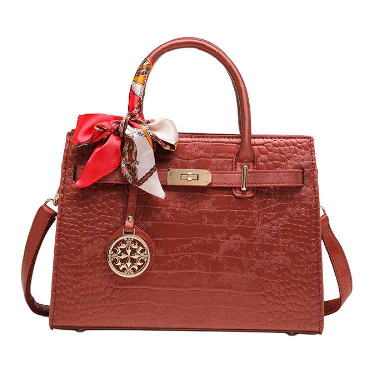 PAYOT Microfiber Synthetic Leather Shoulder Bag, Crossbody Bag, Handbag Women's Chinese Style Red