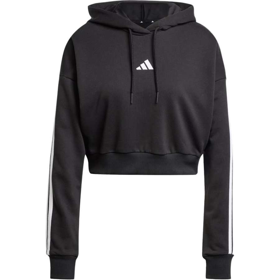 Adidas Adidas Free Shipping With AdiClub Essentials 3 Stripes French Terry Crop Hoodie